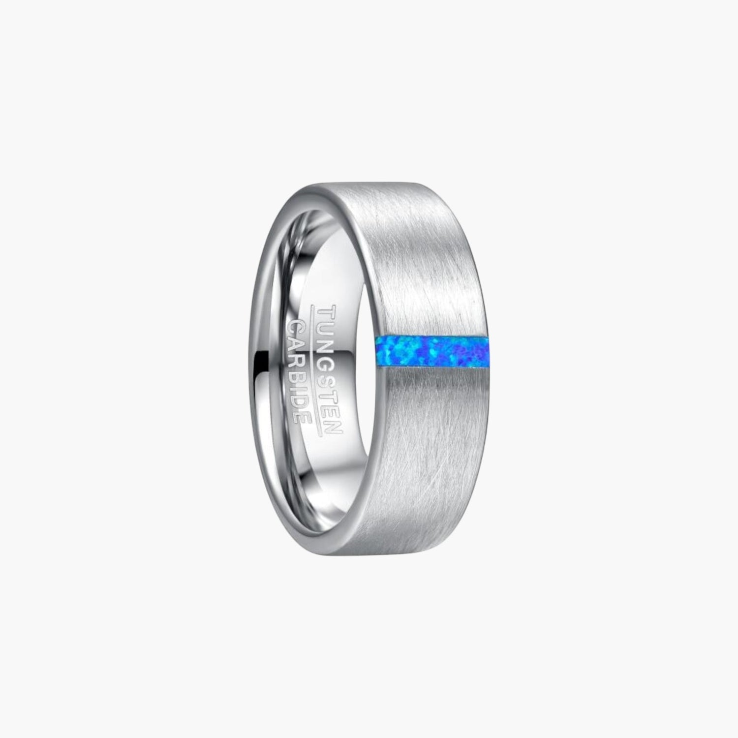 Anel em Aço de Tungsténio Escovado