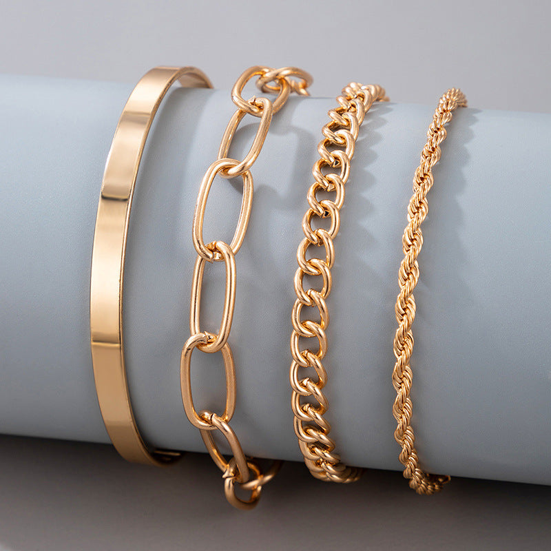 Conjunto de 4 Pulseiras Minimalistas