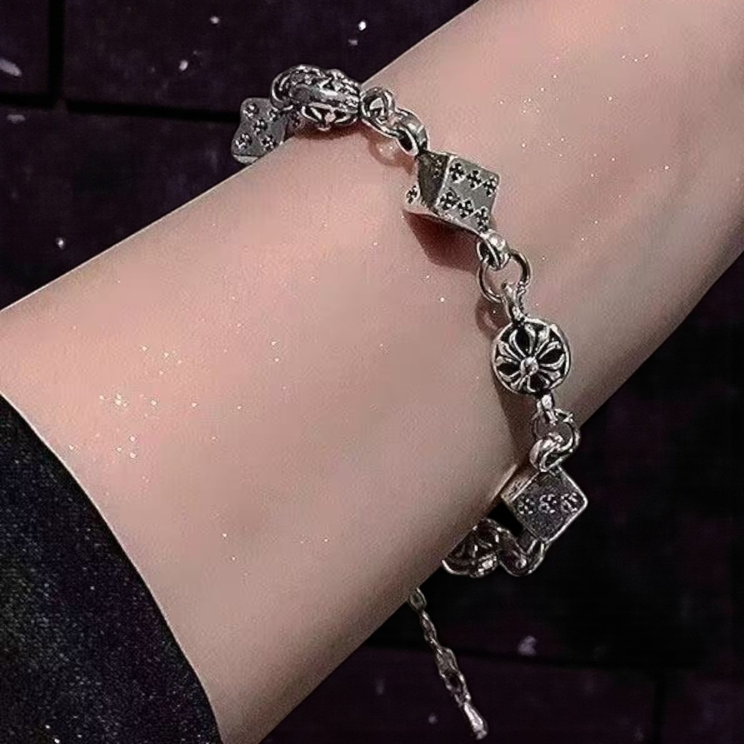 Pulseira Dice em Aço Titânio