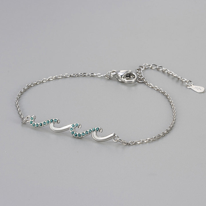 Pulseira Wave com Zircónia