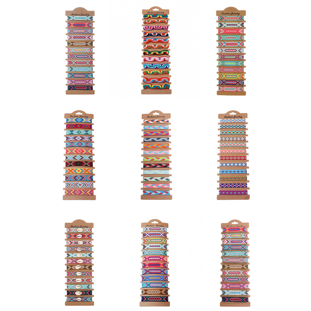 Conjunto de 12 Pulseiras Retro Minimalista