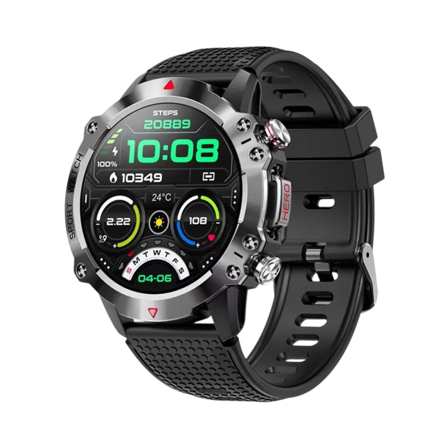 Smartwatch Multifuncional - Resistência, Saúde e Conectividade em Qualquer Aventura