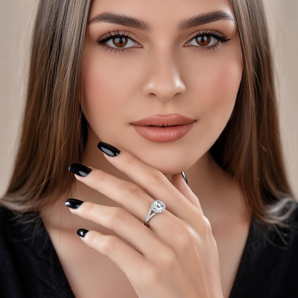 Anel em Prata 925 com Moissanite