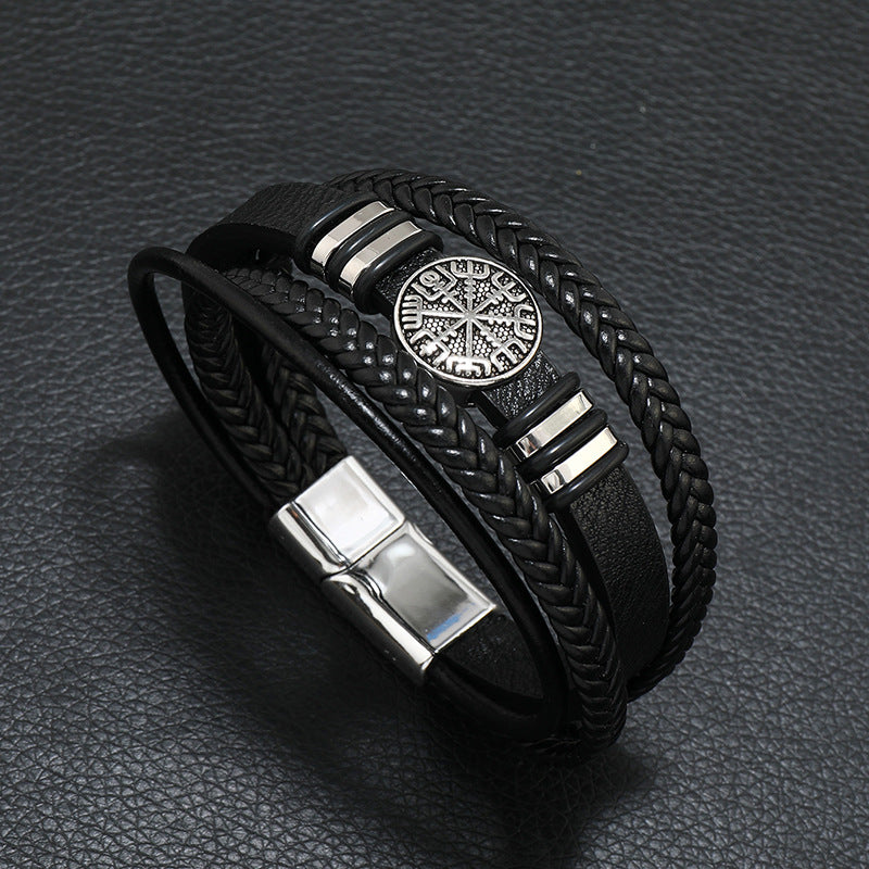 Pulseira Compass de Couro