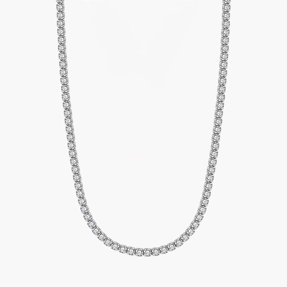 925 Sterling Silver Tennis Necklace with Zirconia