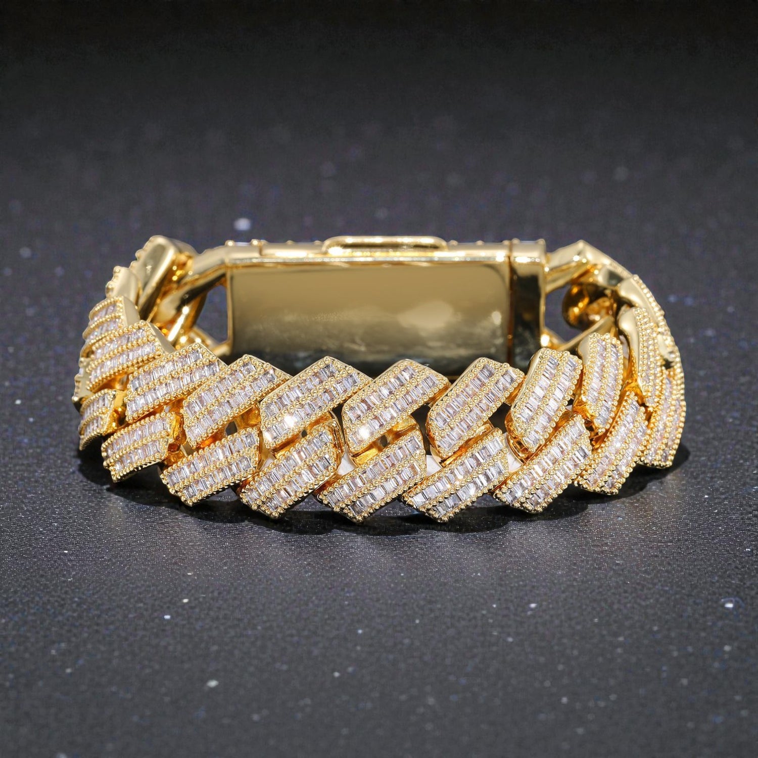 Pulseira Cubana com Zircónias