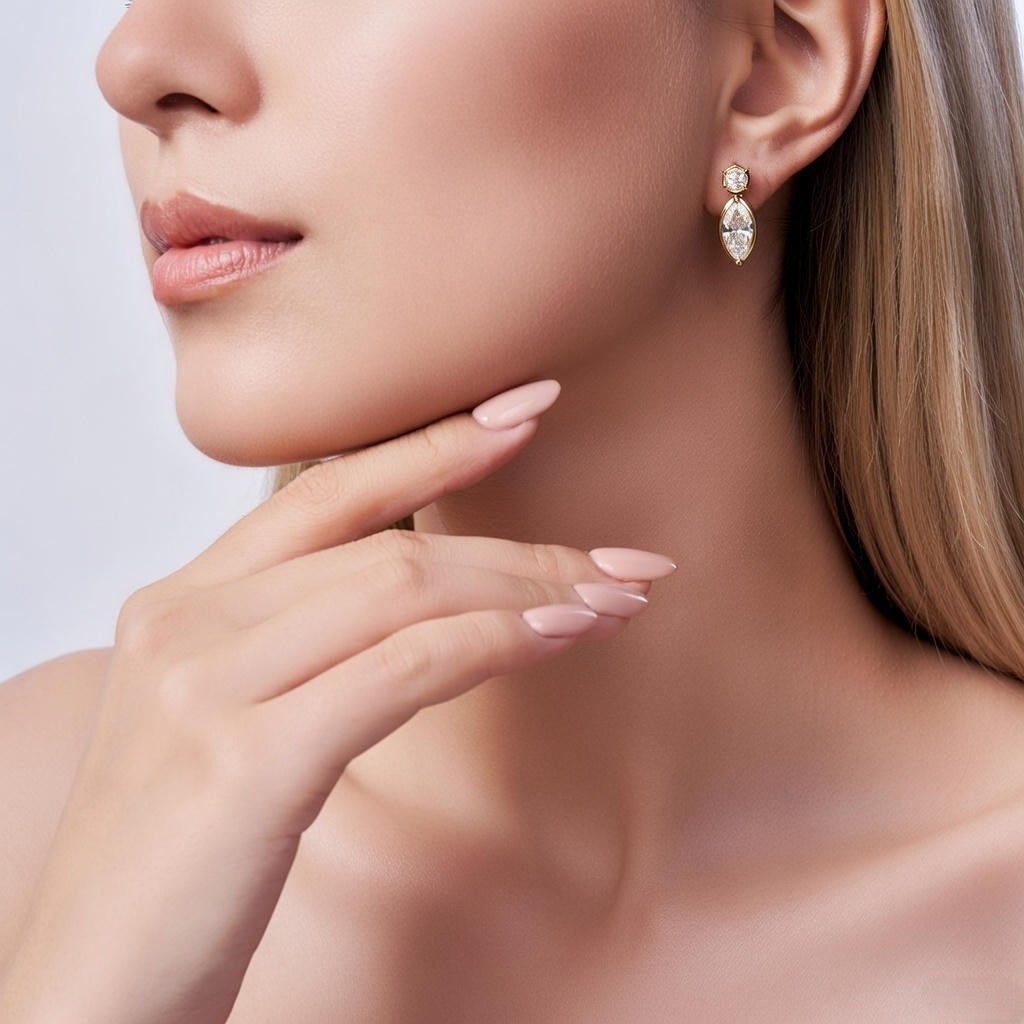 Brincos em Prata 925 com Moissanite