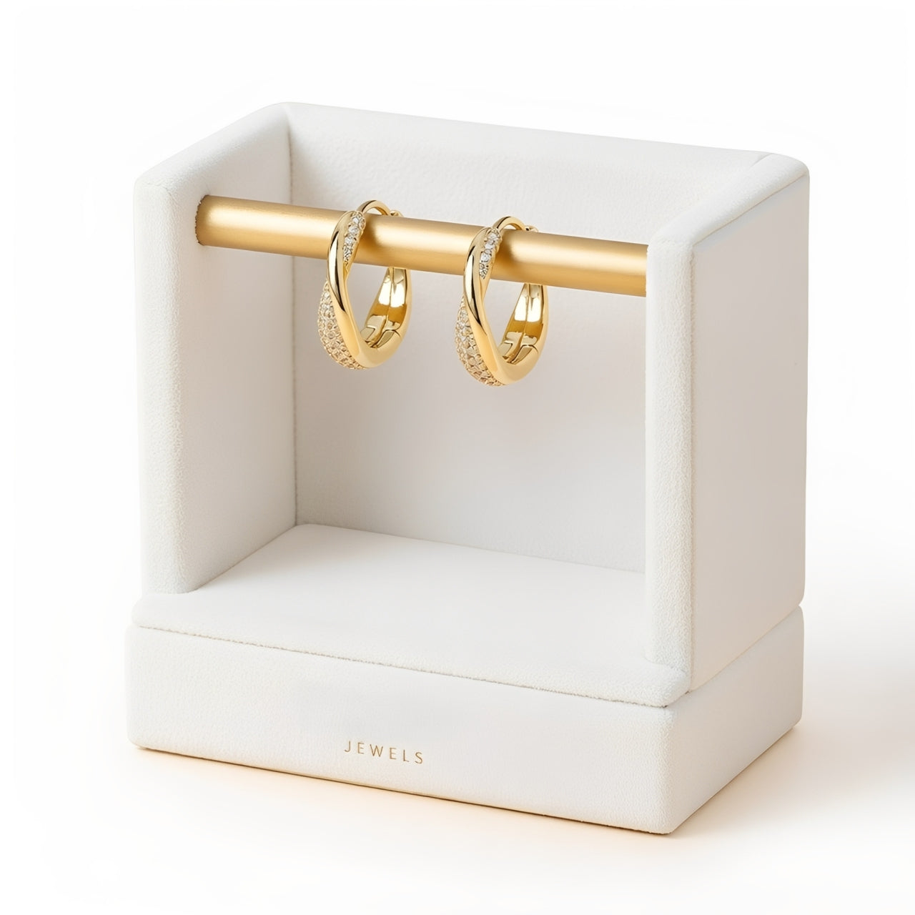 Brincos Argola com Zircónias
