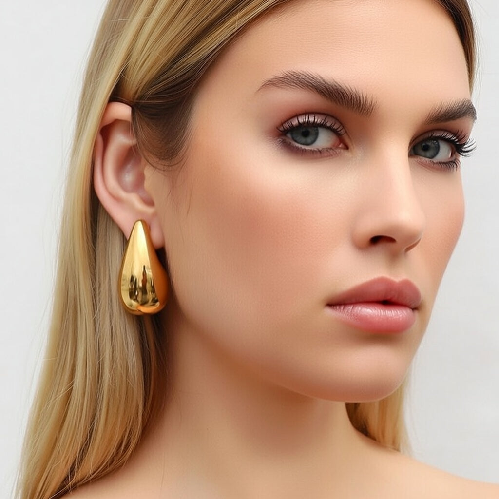 Brincos Gota em Aço Inoxidável