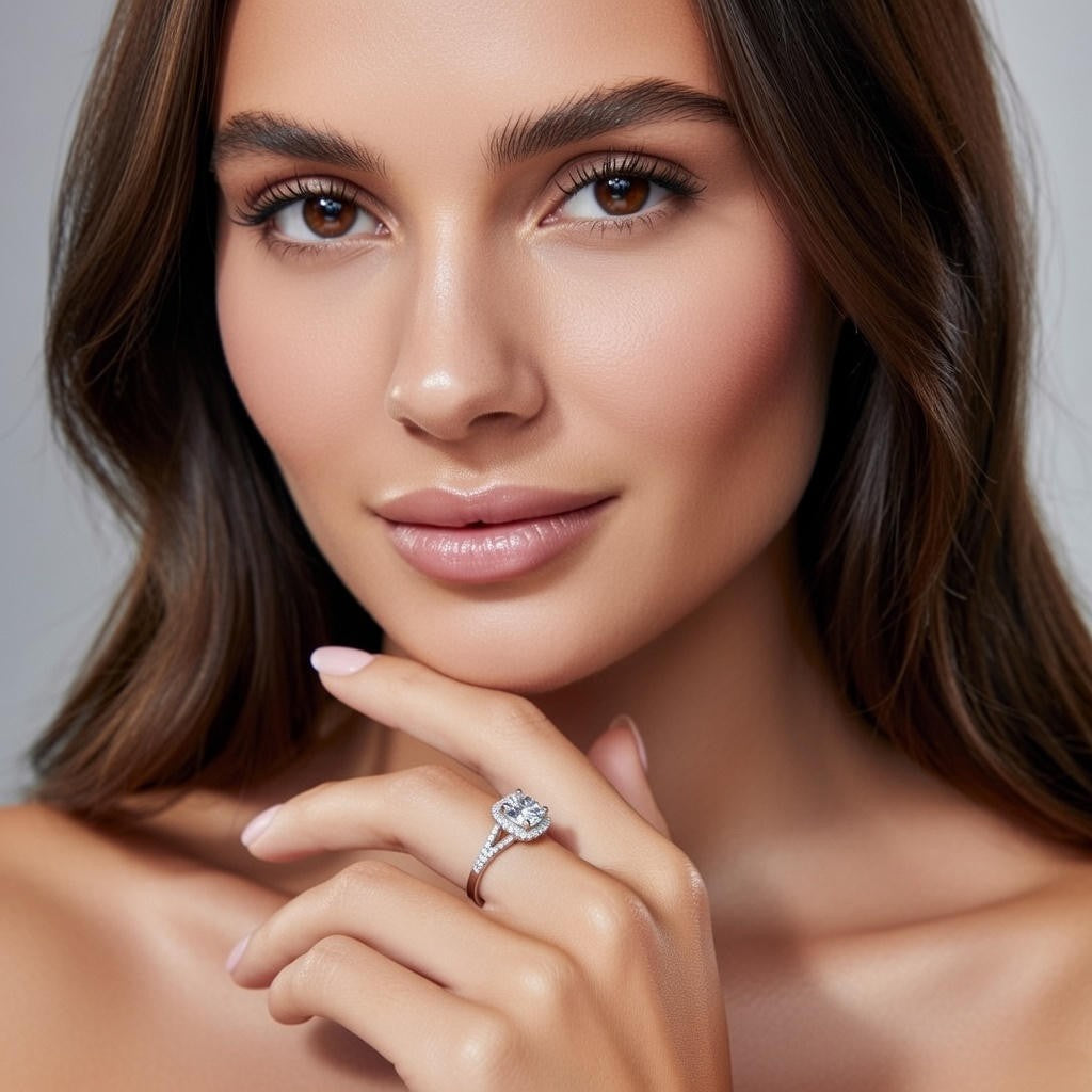 Anel em Prata 925 com Moissanite