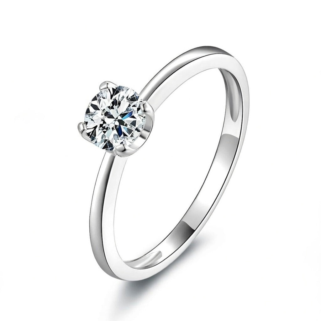 Anel Solitaire em Zircónia