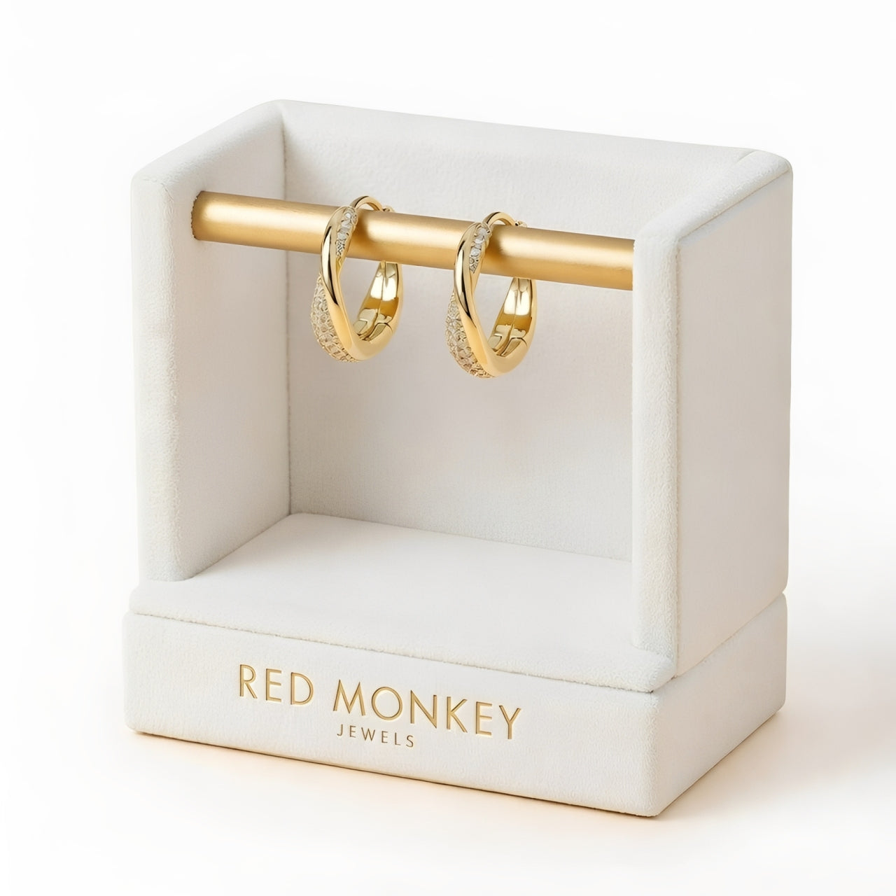 Brincos Argola com Zircónias