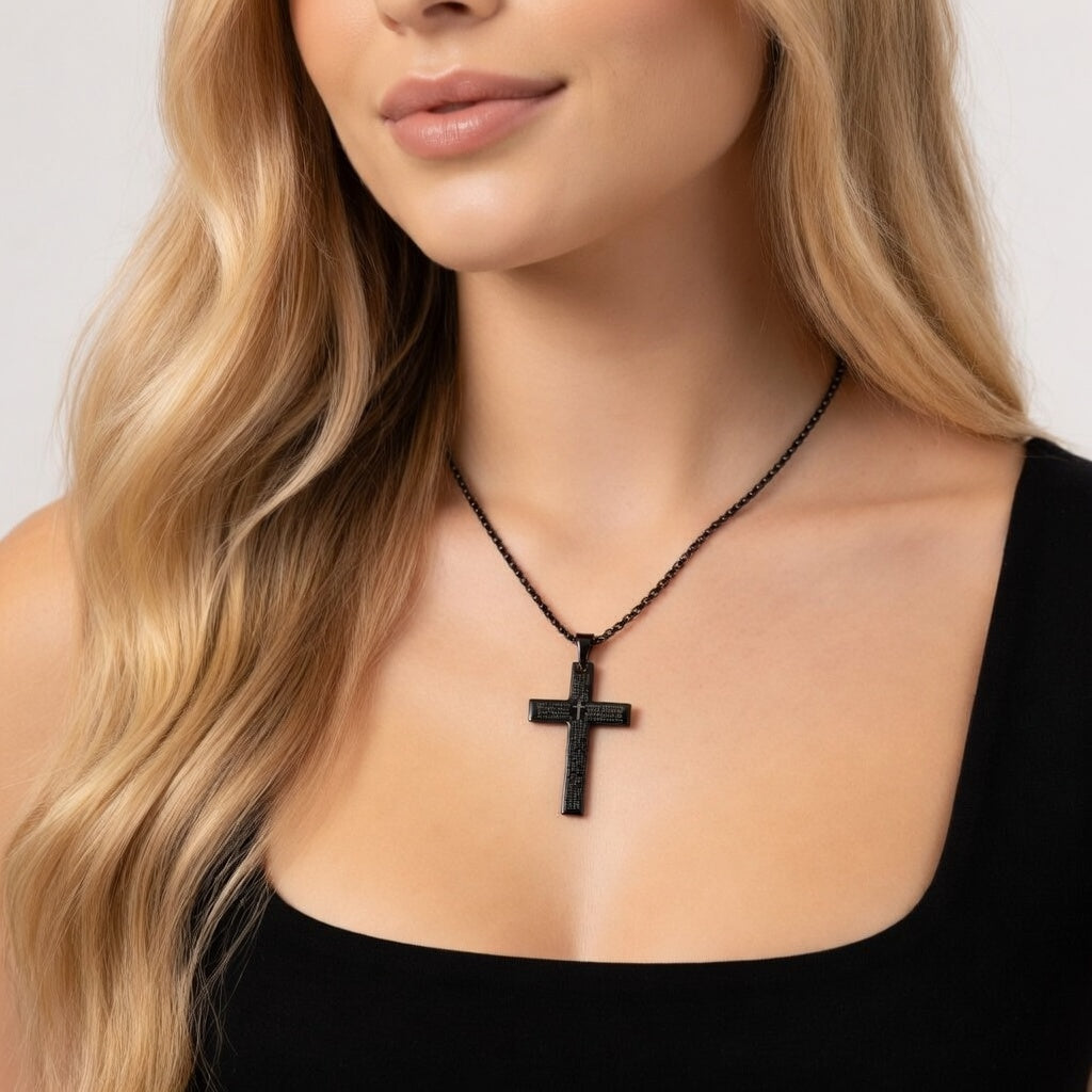 Colar Cruz em Aço Inoxidável