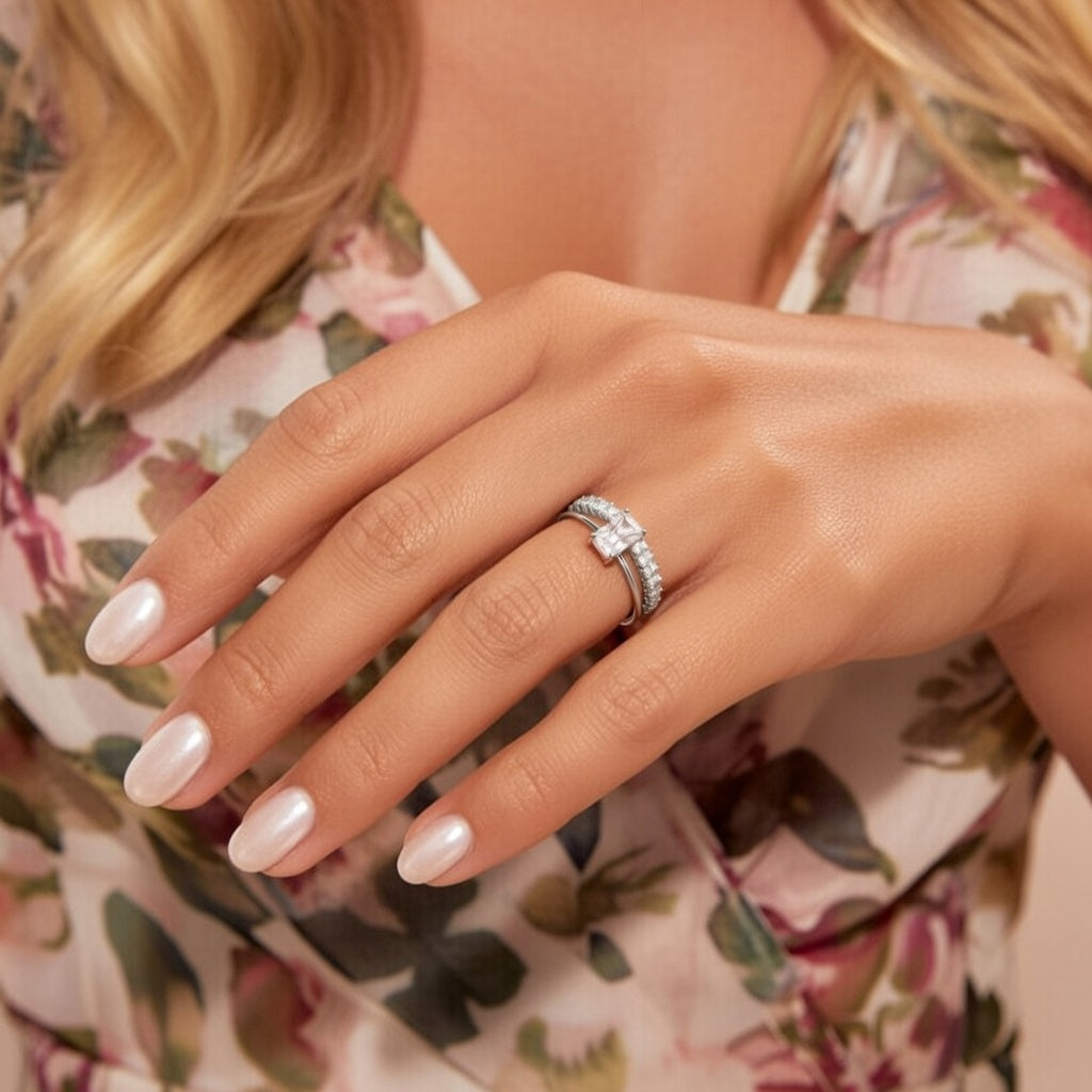 Anel Dual Elegance com Zircónias