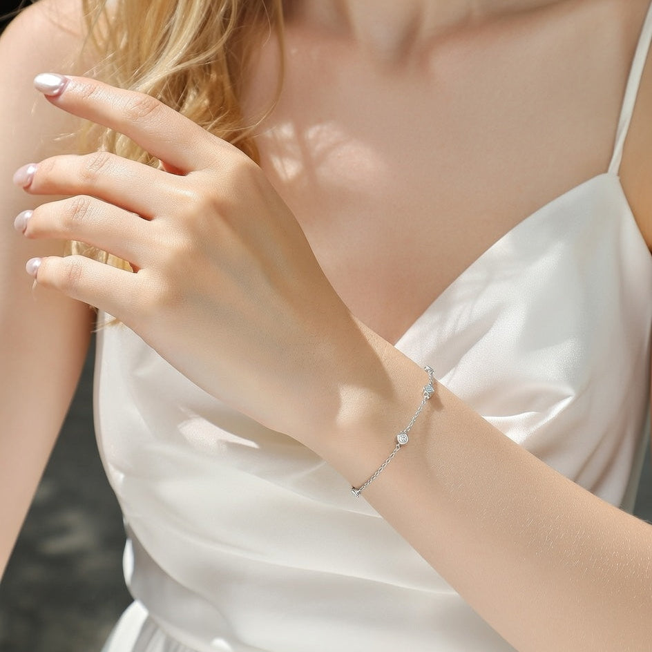 Pulseira em Prata 925 com Moissanite