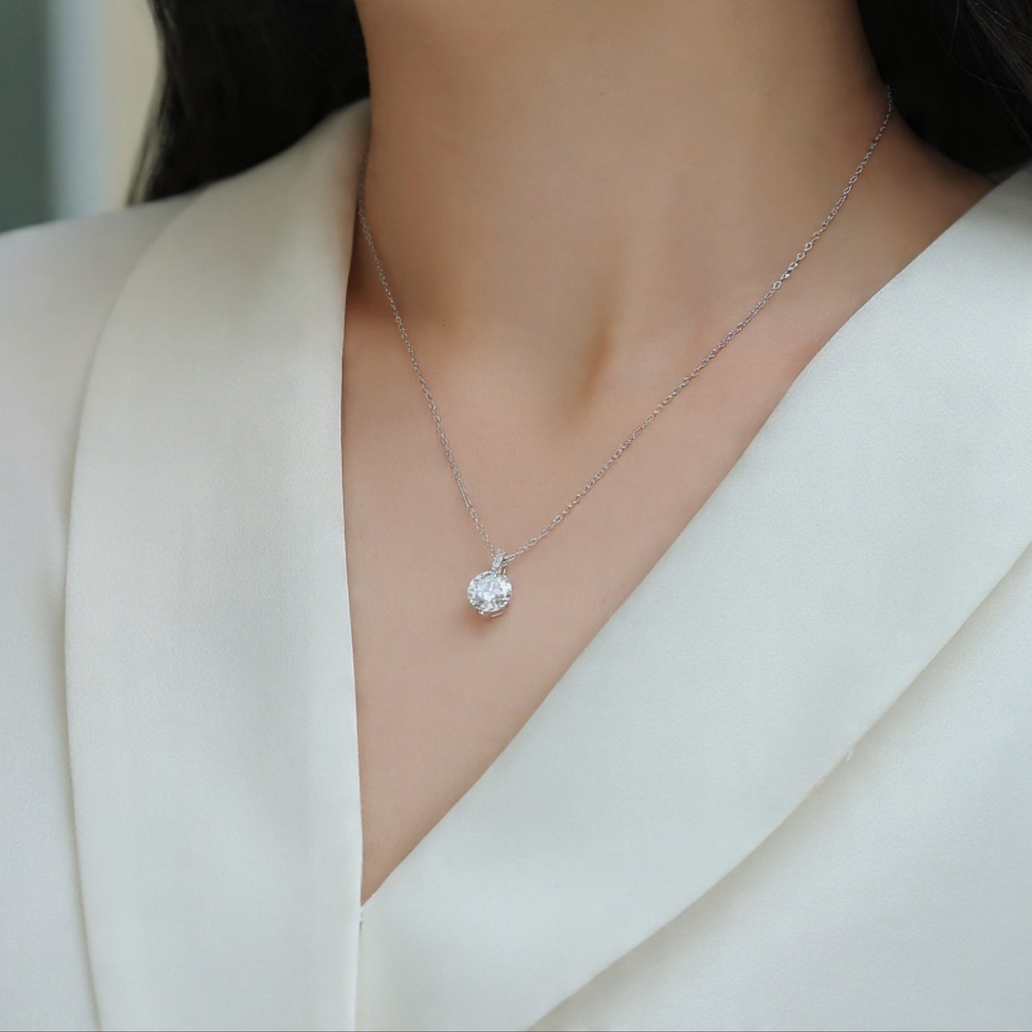 Colar A Lifetime of Brilliance em Prata 925 com Moissanite