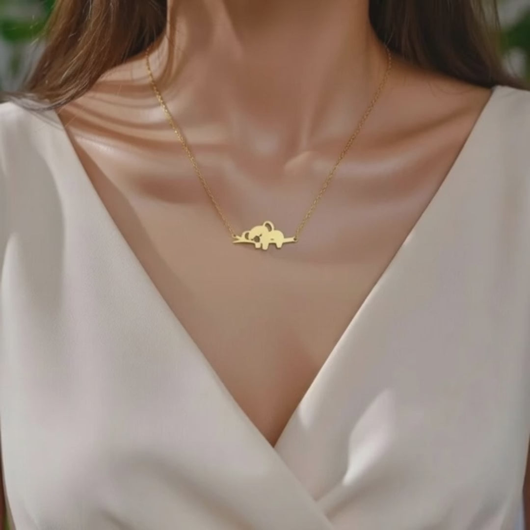 Colar Coala em Aço Inoxidável