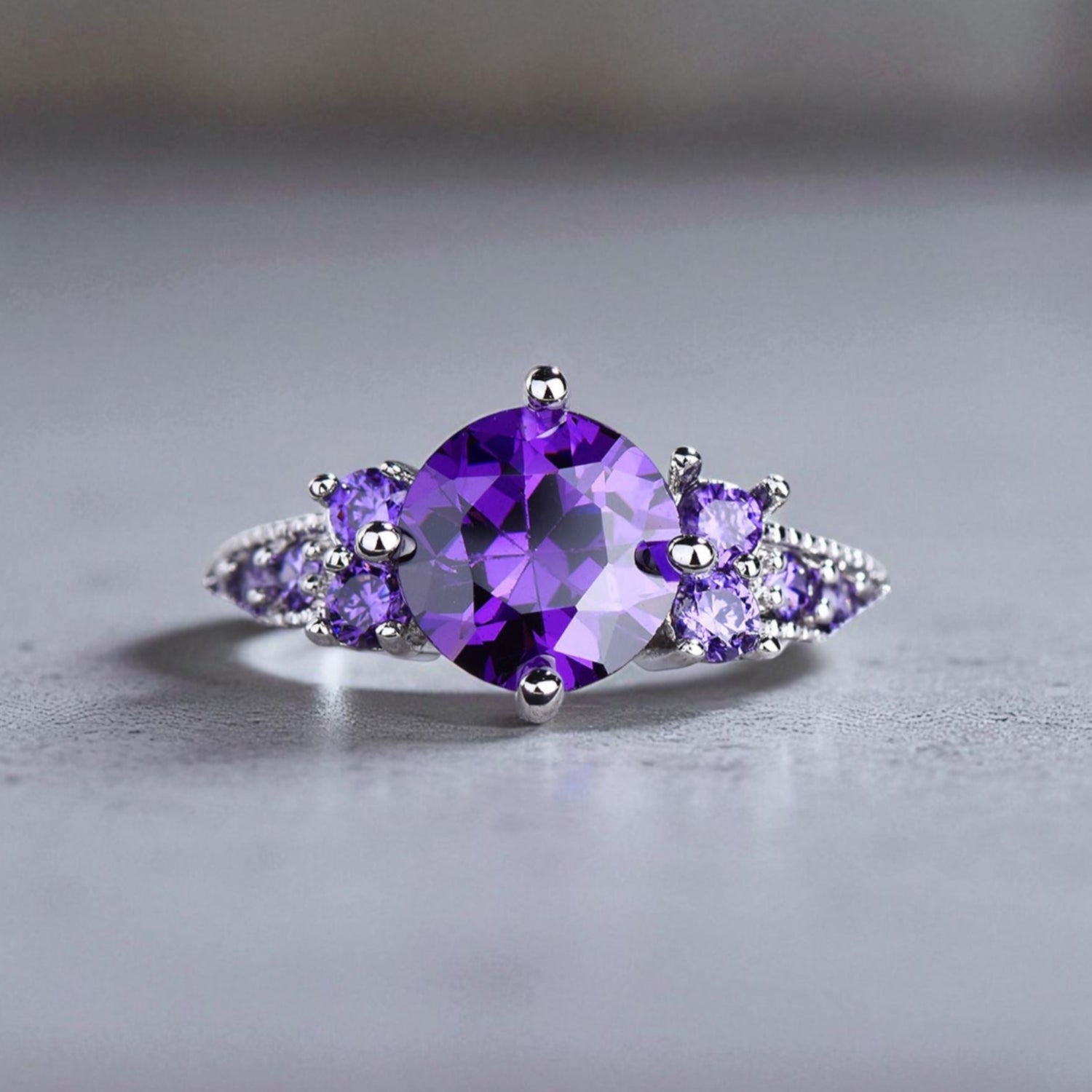 Anel Solitário com Zircónia