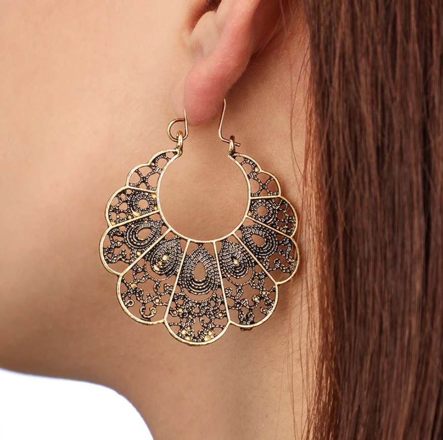 Brinco Étnico Vintage - Dourado (7370720575662)