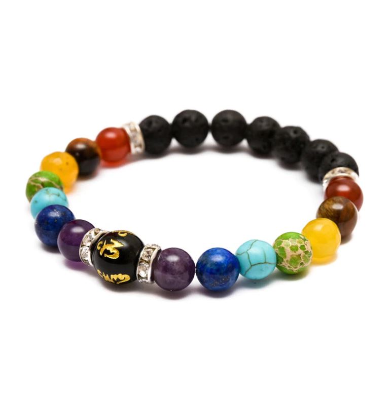 Pulseira de Pedra Natural Yoga Chakra (7317969207470)