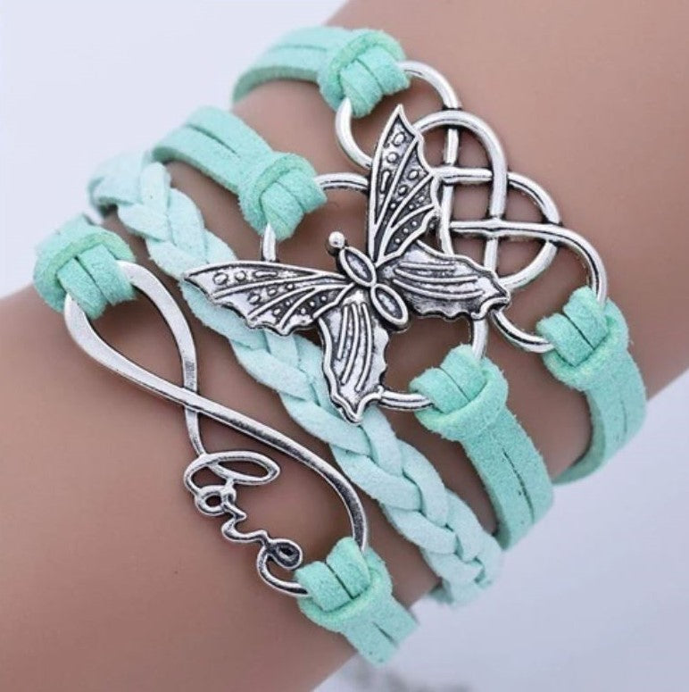 Pulseira de Couro Infinito