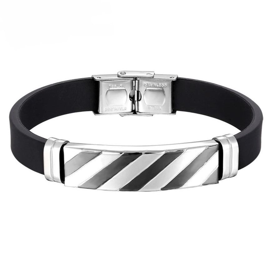 Pulseira Geométrica em Aço (7325295870126)