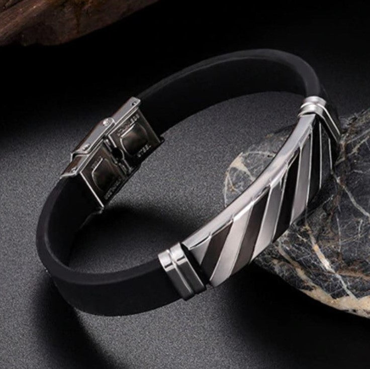 Pulseira Geométrica em Aço (7325295870126)